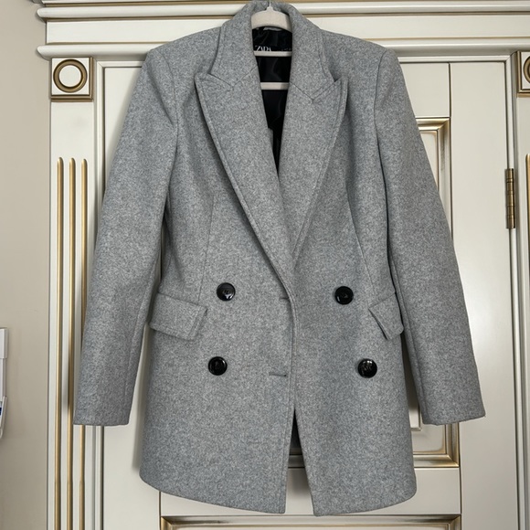 NWT Zara Tailored Double Breasted Blazer Size M - Picture 13 of 16